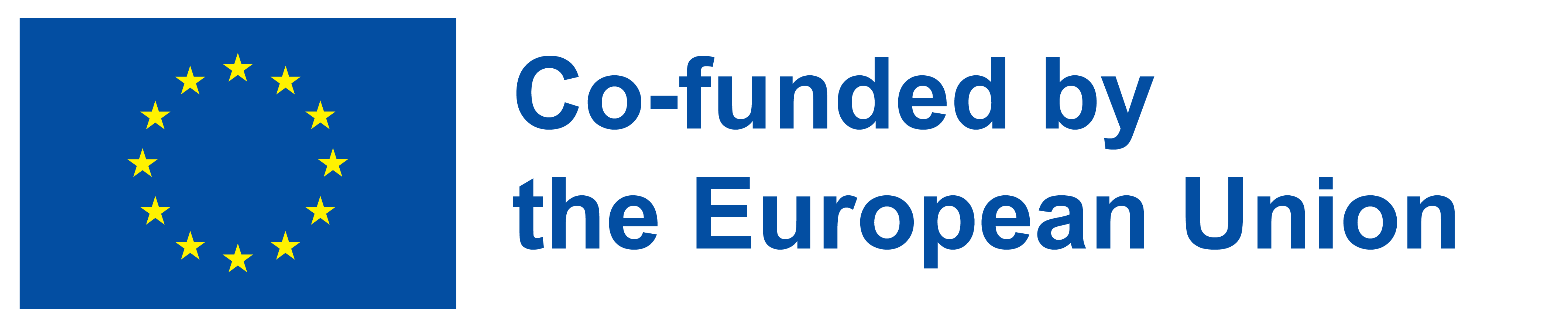 Logo with the European Union flag and the text "Co-funded by the European Union" in blue